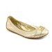Coach Dora Ballet Flats Shoes Gold Womens