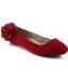 Qupid Savana - 172 Flower On Ballerina Red Shoe